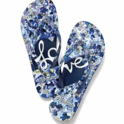 Brighton Dahlia Flip Flops Blues New