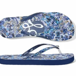 Brighton Dahlia Flip Flops Blues New