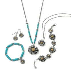Brighton Daisy Dee Turquoise Bracelet Silver-Turquoise Sale