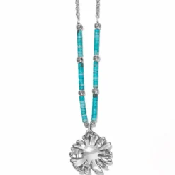 Brighton Daisy Dee Turquoise Necklace Silver-Turquoise Best