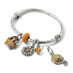 Brighton Daisy Hand Bag Charm Silver-Brown Online