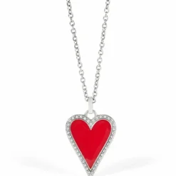 Brighton Dazzling Love Necklace Silver-Red Fashion
