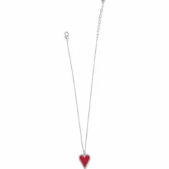 Brighton Dazzling Love Necklace Silver-Red Fashion