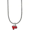 Brighton Dazzling Love Red Heart Charm Necklace Silver-Red Best