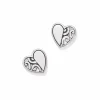 Brighton Deco Heart Mini Post Earrings Silver Outlet