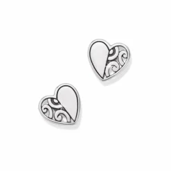 Brighton Deco Heart Mini Post Earrings Silver Outlet