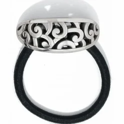 Brighton Deco Lace Ponytail Holder Silver Online
