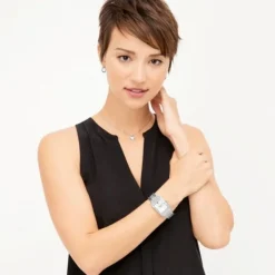 Brighton Diamond Bar Watch Silver Sale