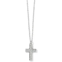Brighton Diamond Cross Necklace Silver Discount