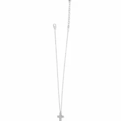 Brighton Diamond Cross Necklace Silver Discount