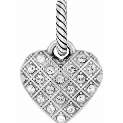 Brighton Diamond Heart Charm Silver Sale