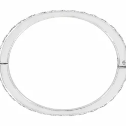 Brighton Diamond Hinged Bangle Silver Clearance