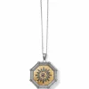 Brighton Dynasty Convertible Locket Necklace Silver-Gold Discount