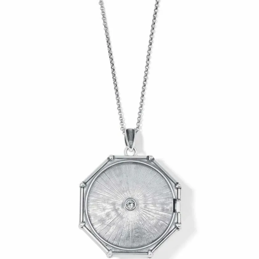 Brighton Dynasty Convertible Locket Necklace Silver-Gold Discount