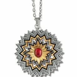 Brighton Dynasty Sol Necklace Gold-Red Online