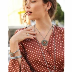 Brighton Dynasty Sol Necklace Gold-Red Online