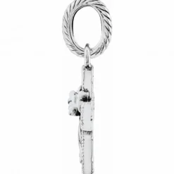 Brighton Easter Lily Cross Charm Silver-White Discount