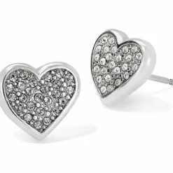 Brighton Eden Hearts Mini Post Earrings Silver Hot