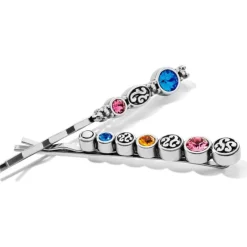 Brighton Elora Gem Bobby Pin Set Silver-Multi Clearance