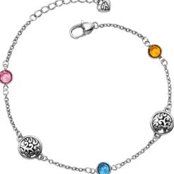 Brighton Elora Gems Anklet Silver-Multi Best