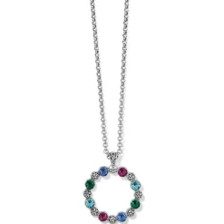 Brighton Elora Gems Circle Necklace Silver-Multi New