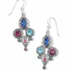 Brighton Elora Gems Cubist French Wire Earrings Silver-Multi New