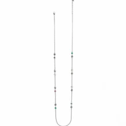 Brighton Elora Gems Drops Long Necklace Silver-Multi Best