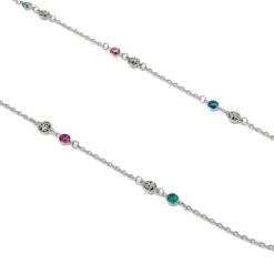 Brighton Elora Gems Drops Long Necklace Silver-Multi Best