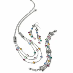 Brighton Elora Gems French Wire Earrings Silver-Multi Hot