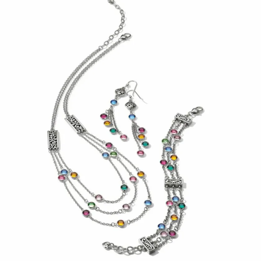 Brighton Elora Gems French Wire Earrings Silver-Multi Hot