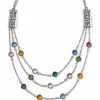 Brighton Elora Gems Multi Layer Necklace Silver-Multi Best