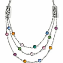 Brighton Elora Gems Multi Layer Necklace Silver-Multi Best