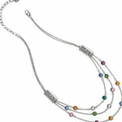 Brighton Elora Gems Multi Layer Necklace Silver-Multi Best