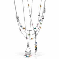 Brighton Elora Gems Multi Layer Necklace Silver-Multi Best