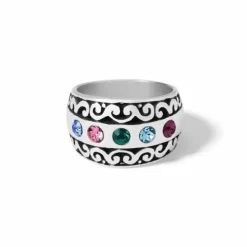 Brighton Elora Gems Ring Silver-Multi Best