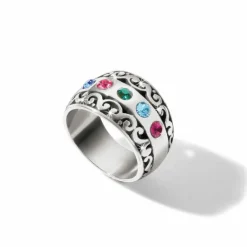 Brighton Elora Gems Ring Silver-Multi Best