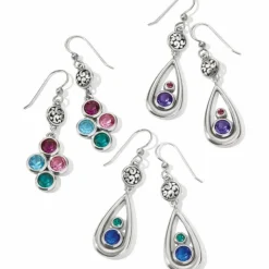 Brighton Elora Gems Teardrop French Wire Earrings Tanzanite-Amethyst Clearance
