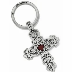 Brighton Endless Love Key Fob Silver-Red Outlet
