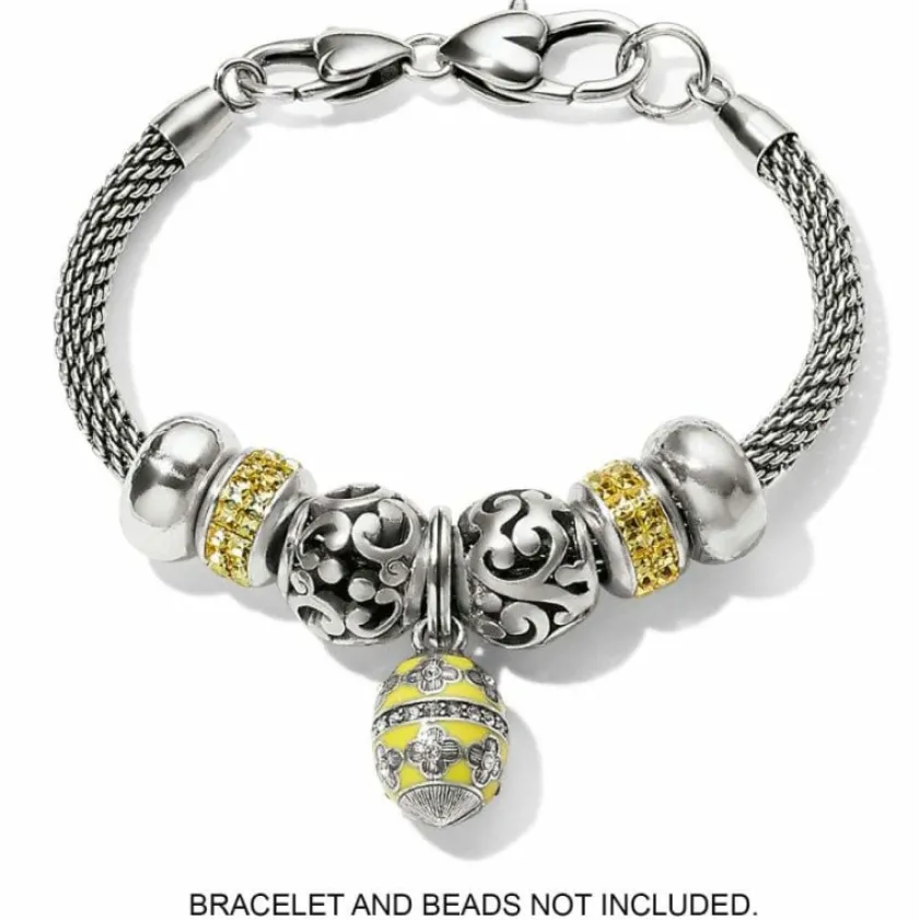 Brighton Enduring Love Egg Charm Silver-Yellow Discount