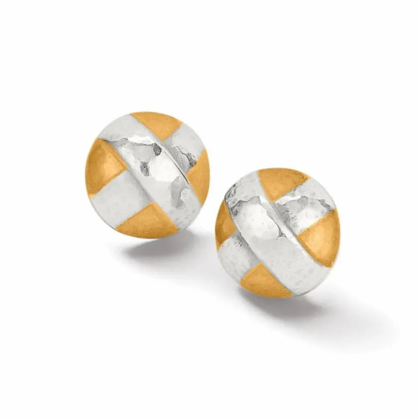 Brighton Entrata Round Post Earrings Silver-Gold Online