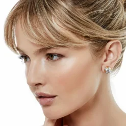 Brighton Entrata Round Post Earrings Silver-Gold Online