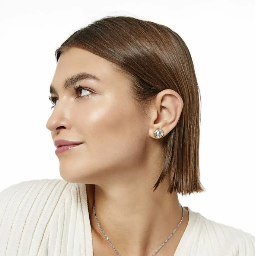 Brighton Entrata Round Post Earrings Silver-Gold Online