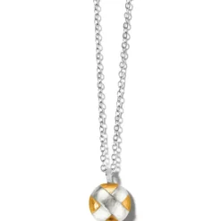 Brighton Entrata Round Short Necklace Silver-Gold New