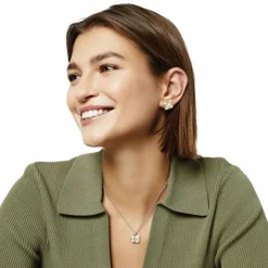 Brighton Entrata Square Short Necklace Silver-Gold Discount