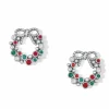 Brighton Eternal Life Wreath Mini Post Earrings Silver-Multi Best