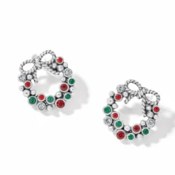 Brighton Eternal Life Wreath Mini Post Earrings Silver-Multi Best