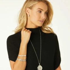 Brighton Etoile Convertible Locket Necklace Silver Outlet