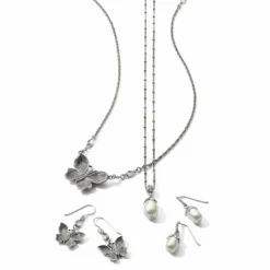 Brighton Everbloom Flutter Pendant Necklace Silver Clearance