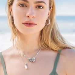 Brighton Everbloom Flutter Pendant Necklace Silver Clearance