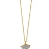 Brighton Everbloom Ginkgo Small Necklace Silver-Gold Discount